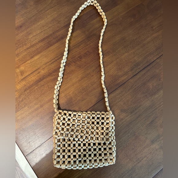 Faithfull the Brand wooden beaded purse, sold with cloth bag - Picture 3 of 7